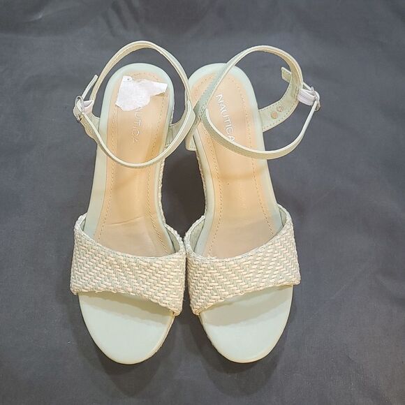 BRAND NEW NAUTICA OPEN TOE HIGH HEEL WEDGE SANDAL - Picture 2 of 15